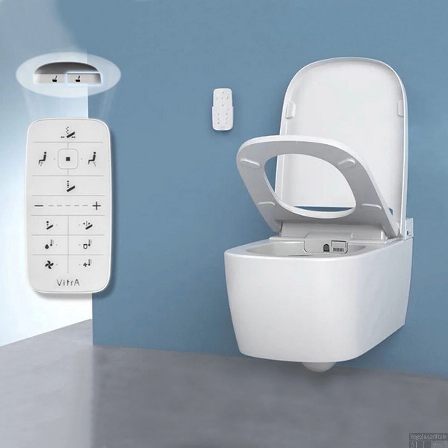 Douchewc VitrA V-care 1.1 Comfort V-Care Randloos Incl. Kinderfunctie & Ontkalkingsfunctie Bidetfunctie En Afstandsbediening 2 Douchewc VitrA V-care 1.1 Comfort V-Care Randloos Incl. Kinderfunctie & Ontkalkingsfunctie Bidetfunctie En Afstandsbediening - Afbeelding 2