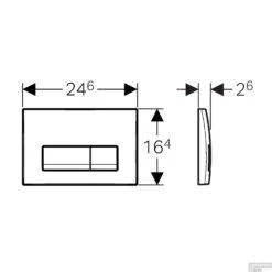 Drukplaat Geberit Delta 50 Mechanisch Frontbediening Mat Zwart -Thuis Badkamer drukplaat geberit delta 51 mechanisch frontbediening mat zwart tech