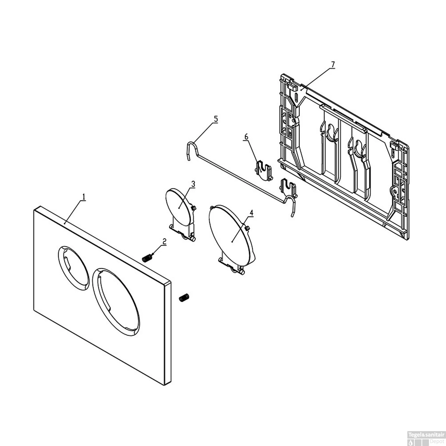 Drukplaat Voor Inbouwreservoir Wiesbaden X10 Mat Zwart 3 Drukplaat Voor Inbouwreservoir Wiesbaden X10 Mat Zwart - Afbeelding 3