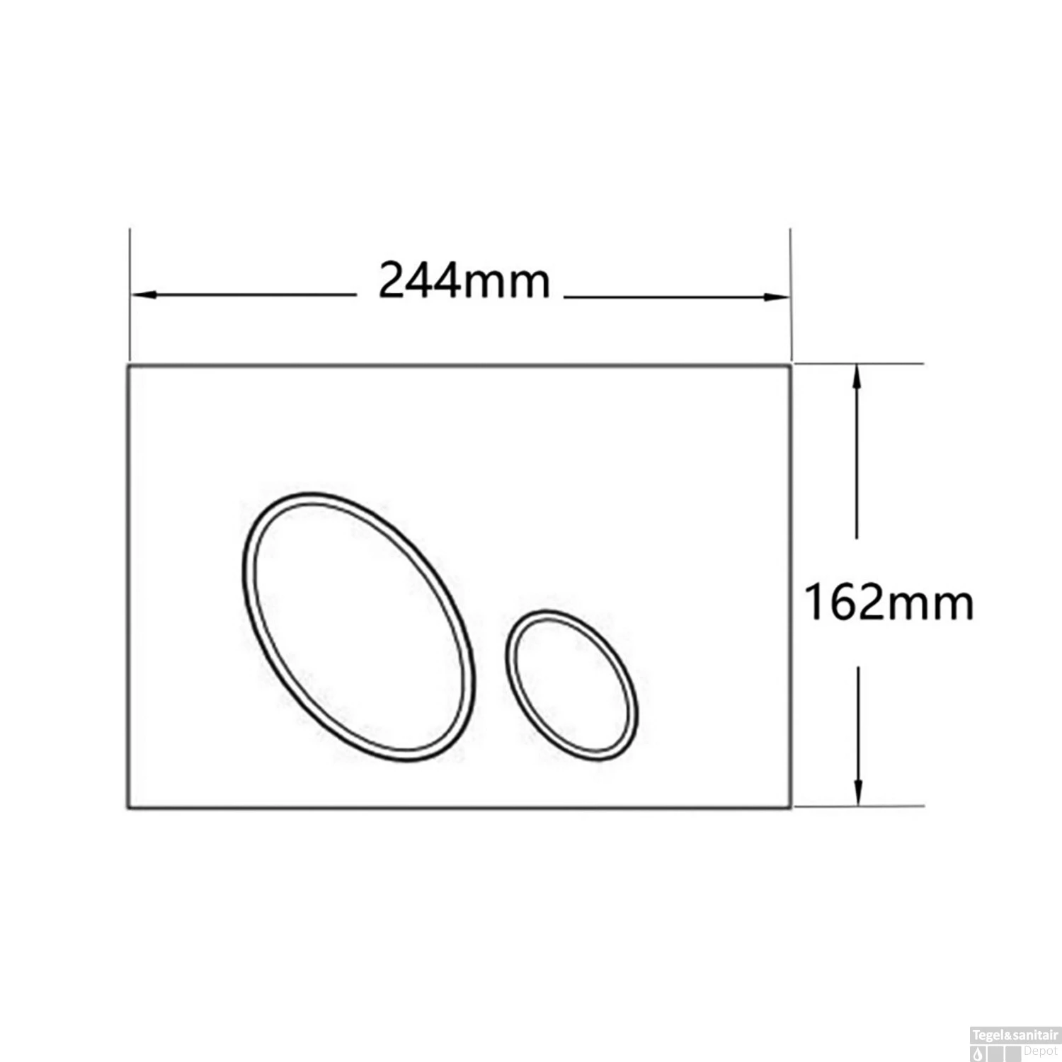 Drukplaat Voor Inbouwreservoir Wiesbaden X10 Mat Zwart 2 Drukplaat Voor Inbouwreservoir Wiesbaden X10 Mat Zwart - Afbeelding 2
