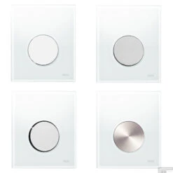 Urinoir Set Salenzi Hung Achterinlaat Mat Wit Met TECE Loop Drukplaat Glas -Thuis Badkamer drukplaten loop wit