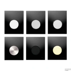 Urinoir Set Salenzi Hung Achterinlaat Mat Zwart Met TECE Loop Drukplaat Glas -Thuis Badkamer drukplaten loop zwart 1