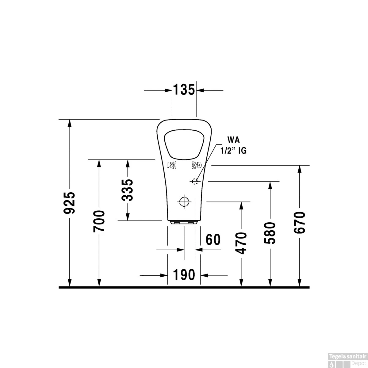 Duravit DuraStyle Elektrisch Urinoir 30x34x58 Cm Achter Inlaat Glanzend Keramiek Wit 4 Duravit DuraStyle Elektrisch Urinoir 30x34x58 Cm Achter Inlaat Glanzend Keramiek Wit - Afbeelding 4