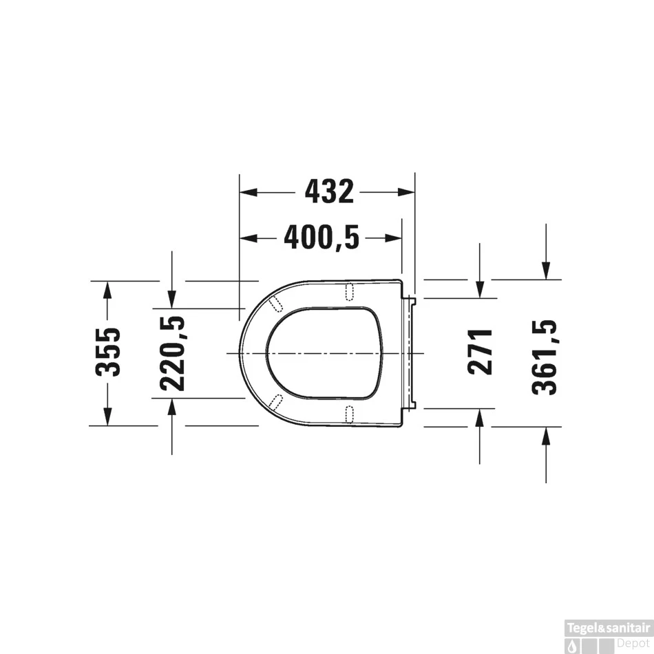 Duravit Toiletzitting ME By Starck Softclose En Quickrelease Systeem 43.8x37.4x4 Cm Duroplast Wit - Afbeelding 4