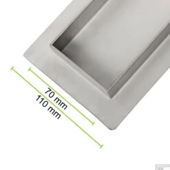 Mat Zwarte RVS Douchegoot Flens Met Uitneembaar Sifon 70x7cm 6,7cm Diep MAT ZWART ROOSTER -Thuis Badkamer flens design rooster mat zwart 7