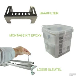 Mat Zwarte RVS Douchegoot Flens Met Uitneembaar Sifon 70x7cm 6,7cm Diep MAT ZWART ROOSTER -Thuis Badkamer flens design rooster mat zwart 8