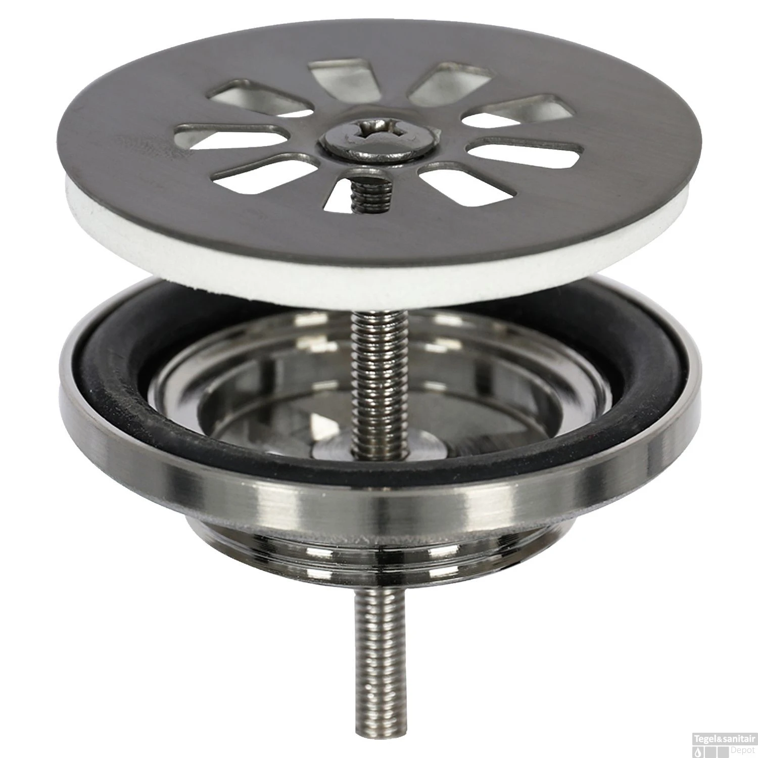 Fontein Afvoerplug Differnz Mix Gunmetal 1 Fontein Afvoerplug Differnz Mix Gunmetal