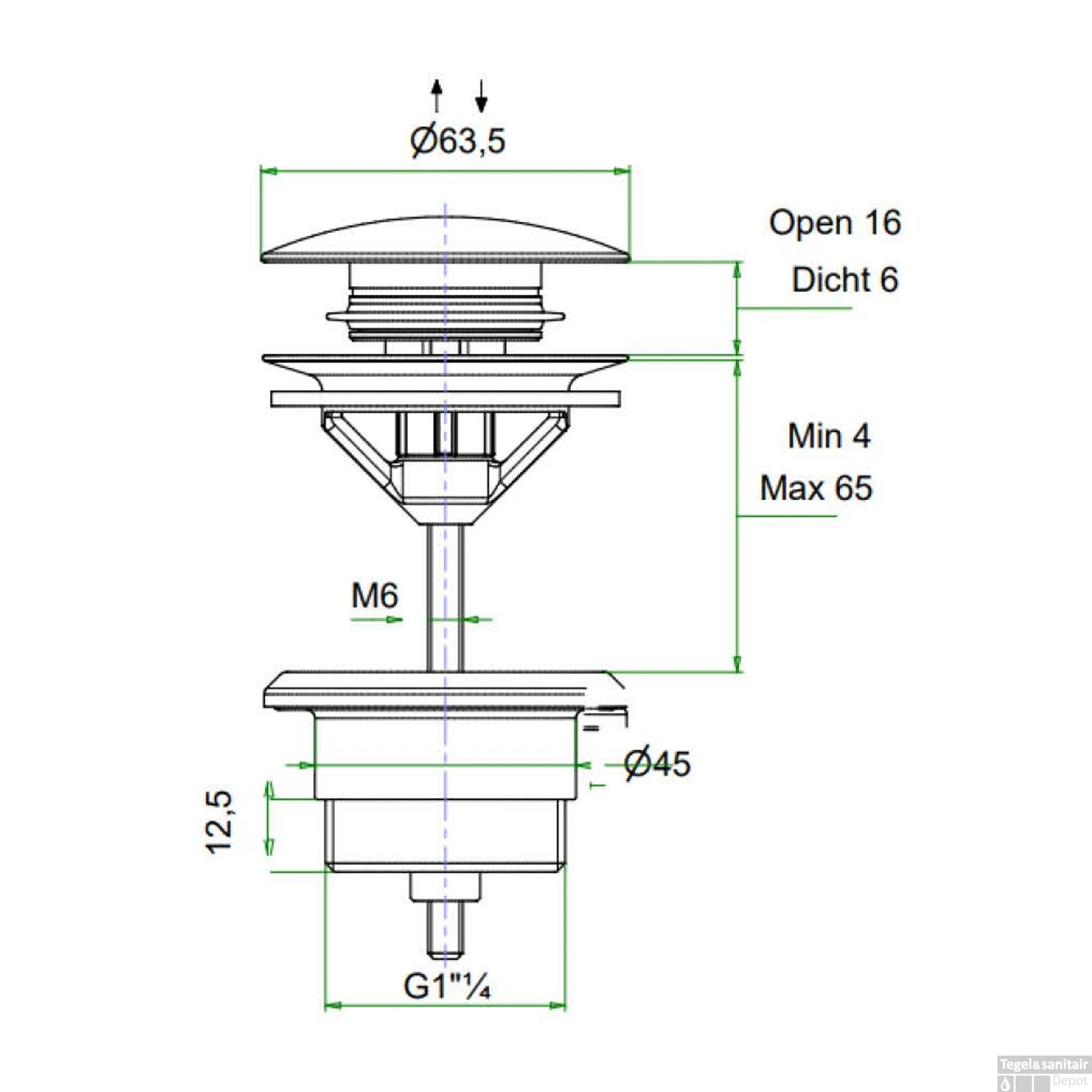 Clickplug Lagoo Garda Universeel Messing Gunmetal 2 Clickplug Lagoo Garda Universeel Messing Gunmetal - Afbeelding 2
