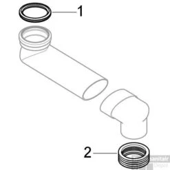 Sprongbocht Wiesbaden 72mm ⌀ 9/11 Verstelbaar 14.5 - 34.5cm -Thuis Badkamer geberit sprongbocht buisdikte 72mm 90 110mm verstelbaar 14 5cm 34 5cm ringen