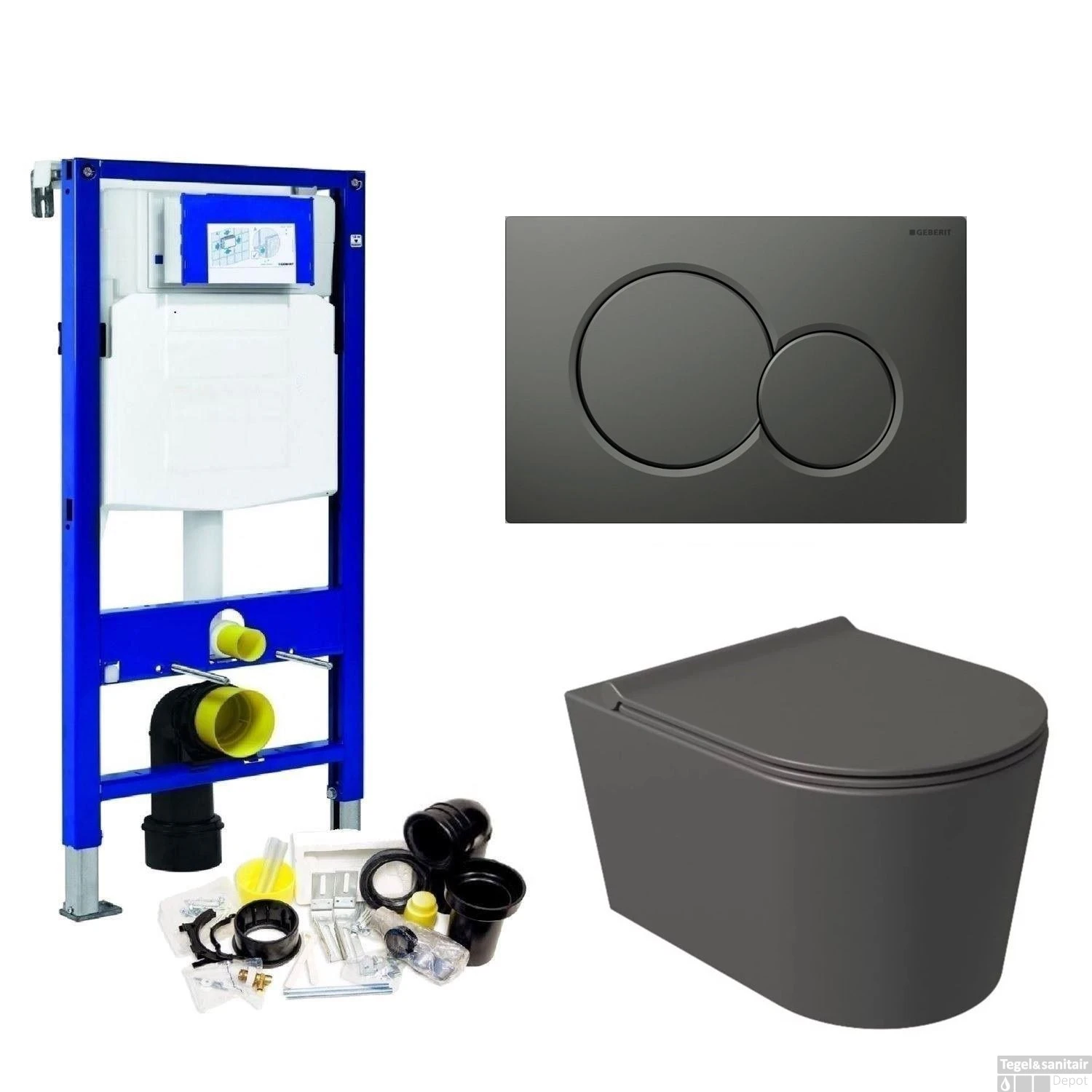 Geberit UP320 Toiletset Wandcloset Salenzi Civita Mat Antraciet Met Sigma 01 Drukplaat 11 Geberit UP320 Toiletset Wandcloset Salenzi Civita Mat Antraciet Met Sigma 01 Drukplaat - Afbeelding 11