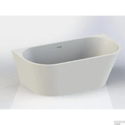 Half Vrijstaand Bad Arcqua Pinto Back To Wall 170x73x57 Cm Mat Wit