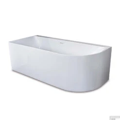 Half Vrijstaand Ligbad Luca Sanitair Primo Acryl 165x75x60 Cm Links Glans Wit (inclusief Afvoer En Sifon)