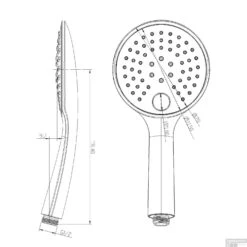 Handdouche Boss & Wessing Los Verstelbaar Mat Zwart -Thuis Badkamer handdouche boss wessing los verstelbaar mat zwart tech