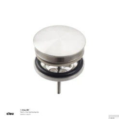 Clou Wash Me Afvoerplug Met Afdekkap Geborsteld RVS 6.5x9.4cm