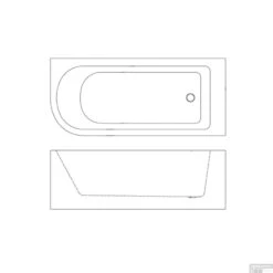 Hoekbad Allibert Serena 170x75x56 Cm Wit Rechts -Thuis Badkamer hoekbad allibert serena 170x75x56 cm wit tec1