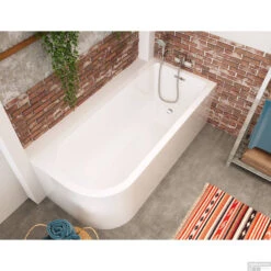 Hoekbad Allibert Serena 170x75x56 Cm Wit Rechts -Thuis Badkamer hoekbad allibert serena 170x75x56 cm wit links sfeer1 1