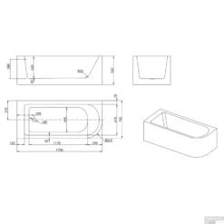 Hoekbad Allibert Serena 170x75x56 Cm Wit Links 13 Hoekbad Allibert Serena 170x75x56 Cm Wit Links -Thuis Badkamer hoekbad allibert serena 170x75x56 cm wit links tec