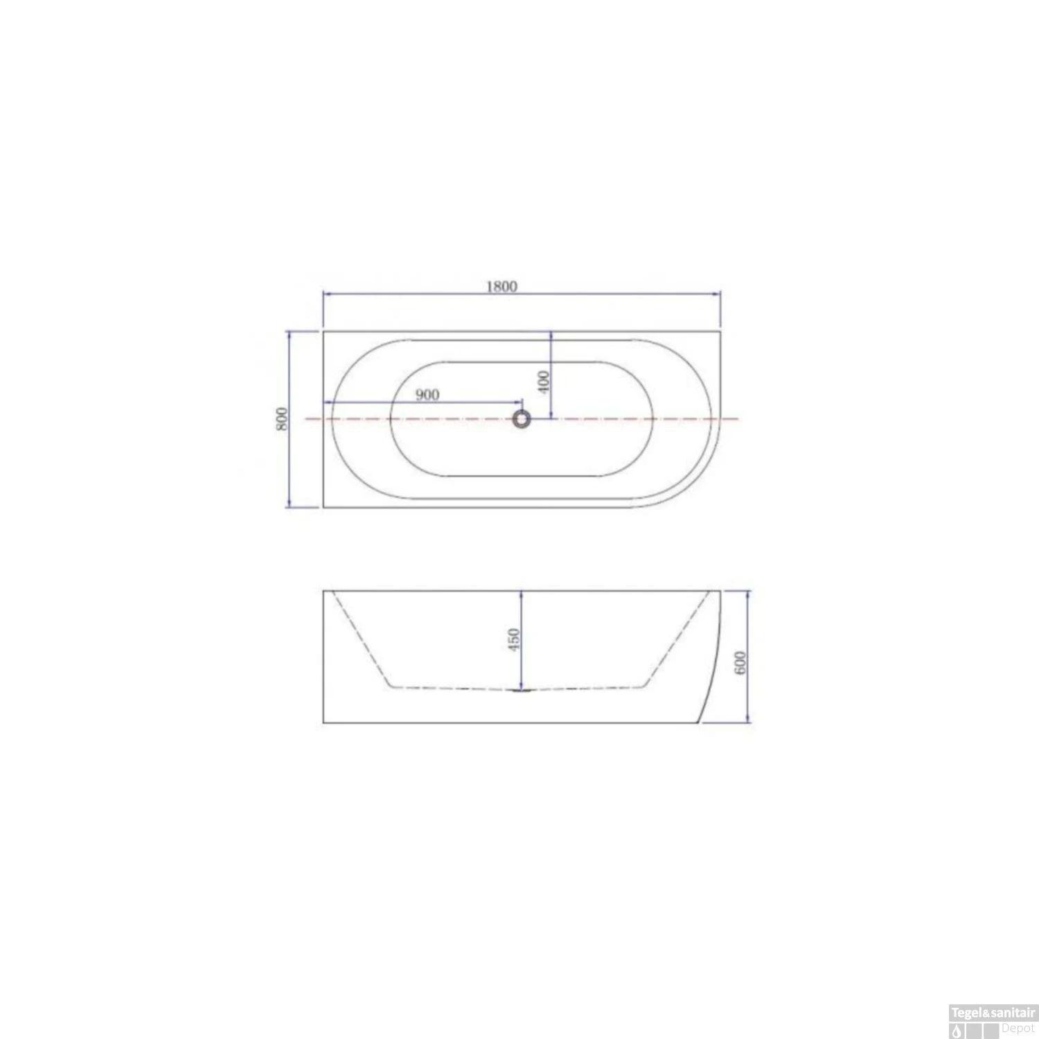 Hoekbad Whirlpool Wiesbaden Corner 180x80x58 Cm Luchtsysteem Met Gunmetal Jets En Waste Links Wit - Afbeelding 4