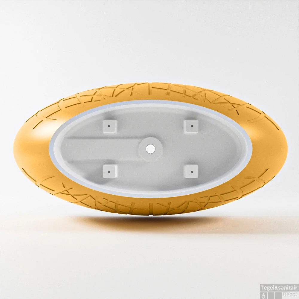 HOLM Vrijstaand Bad 180x85cm Kleur Ocher / Talc 7 HOLM Vrijstaand Bad 180x85cm Kleur Ocher / Talc - Afbeelding 7