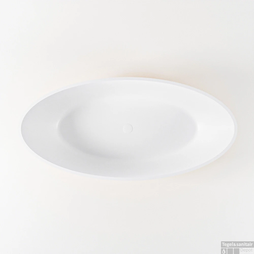 HOLM Vrijstaand Bad 180x85cm Kleur Ocher / Talc 8 HOLM Vrijstaand Bad 180x85cm Kleur Ocher / Talc - Afbeelding 8