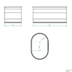 Tankkd IJsbad | Green Label Oval | 91x61x61cm | Aluminium -Thuis Badkamer ijsbad tankkd green label oval 91x61x61 cm aluminium tech