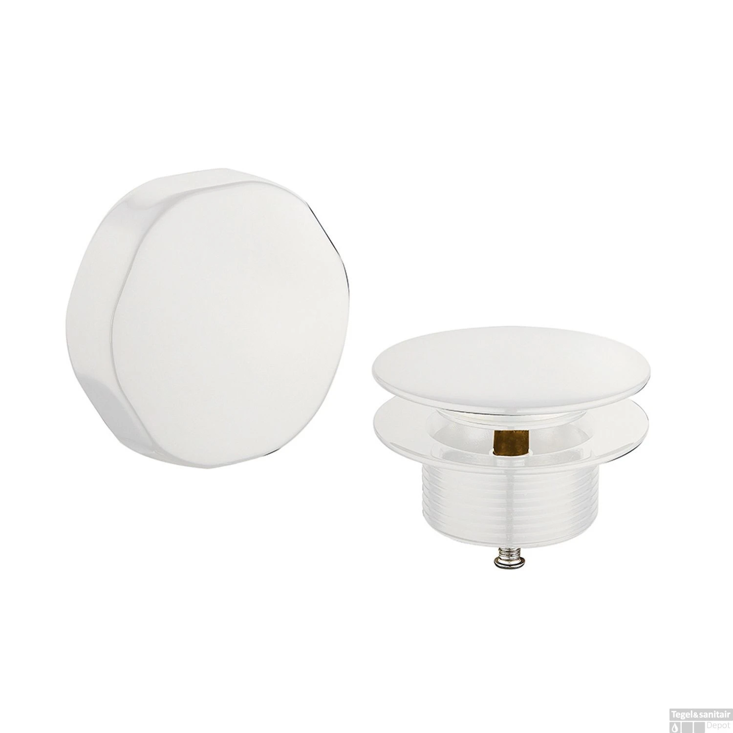 Knop/plug Badoverloop Nora Boss & Wessing Mat Wit 1 Knop/plug Badoverloop Nora Boss & Wessing Mat Wit