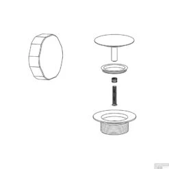 Knop/plug Badoverloop Nora Boss & Wessing Mat Wit 5 Knop/plug Badoverloop Nora Boss & Wessing Mat Wit -Thuis Badkamer knopplug badoverloop luxe boss wessing mat wit tech 1