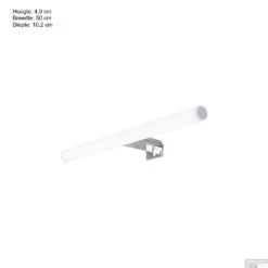 LED Spiegellamp Allibert Scope 9 Watt 50x4,9x10,2 Cm Glanzend Chroom -Thuis Badkamer led spiegellamp allibert scope 9 watt 50x4 9x10 2 cm glanzend chroom tec