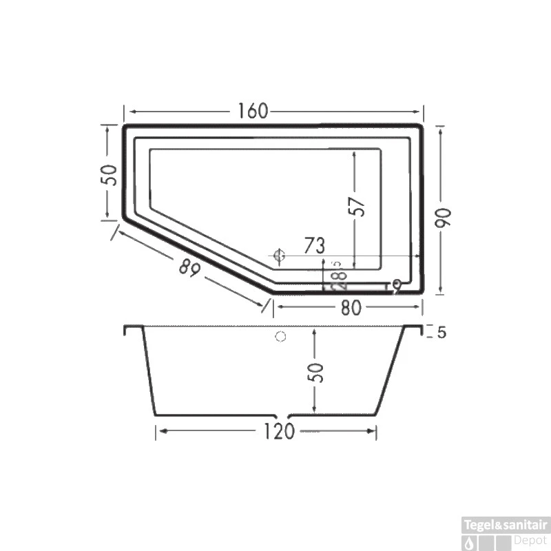Ligbad Beterbad Xenz Society Rechts Acryl 160x90x50 Cm Wit 2 Ligbad Beterbad Xenz Society Rechts Acryl 160x90x50 Cm Wit - Afbeelding 2
