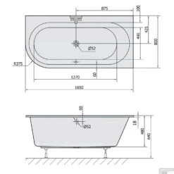 Ligbad Polysan Astra Slim Inbouw 165x80x48 Cm Asymmetrisch Rechts Wit -Thuis Badkamer ligbad polysan astra slim inbouw 165x80x48 cm asymmetrisch rechts wit sph34611s tech