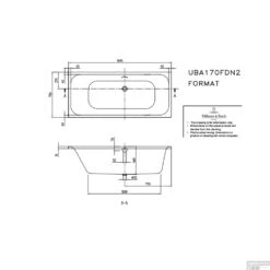 Ligbad Villeroy & Boch O.Novo Acryl 170 X 75 CM Zonder Poten Wit Alpin -Thuis Badkamer ligbad villeroy boch o.novo acryl 170 x 75 cm zonder poten wit alpin tech