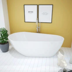 Ligbad Vrijstaand Boss & Wessing 173x85x56 Cm Wit -Thuis Badkamer ligbad vrijstaand boss wessing 173x85x56 cm wit detail1