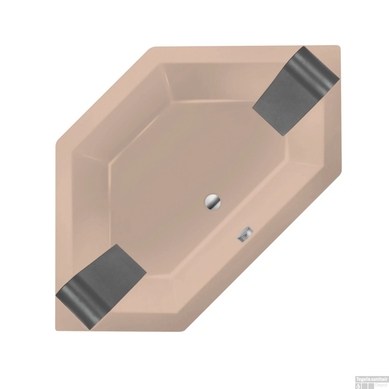 Ligbad Xenz Society 145 6-hoekig 145x145x50 Cm Inbouw Acryl Beige 1 Ligbad Xenz Society 145 6-hoekig 145x145x50 Cm Inbouw Acryl Beige