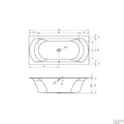 Ligbad Riho Linares 190x90 Velvet White (Mat Wit) 7 Ligbad Riho Linares 190x90 Velvet White (Mat Wit) -Thuis Badkamer linares 190x90 bt48 1