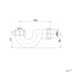 Losse Sifon Wiesbaden Lola Tbv Vrijstaande Baden 11/2 -Thuis Badkamer losse sifon wiesbaden lola tech