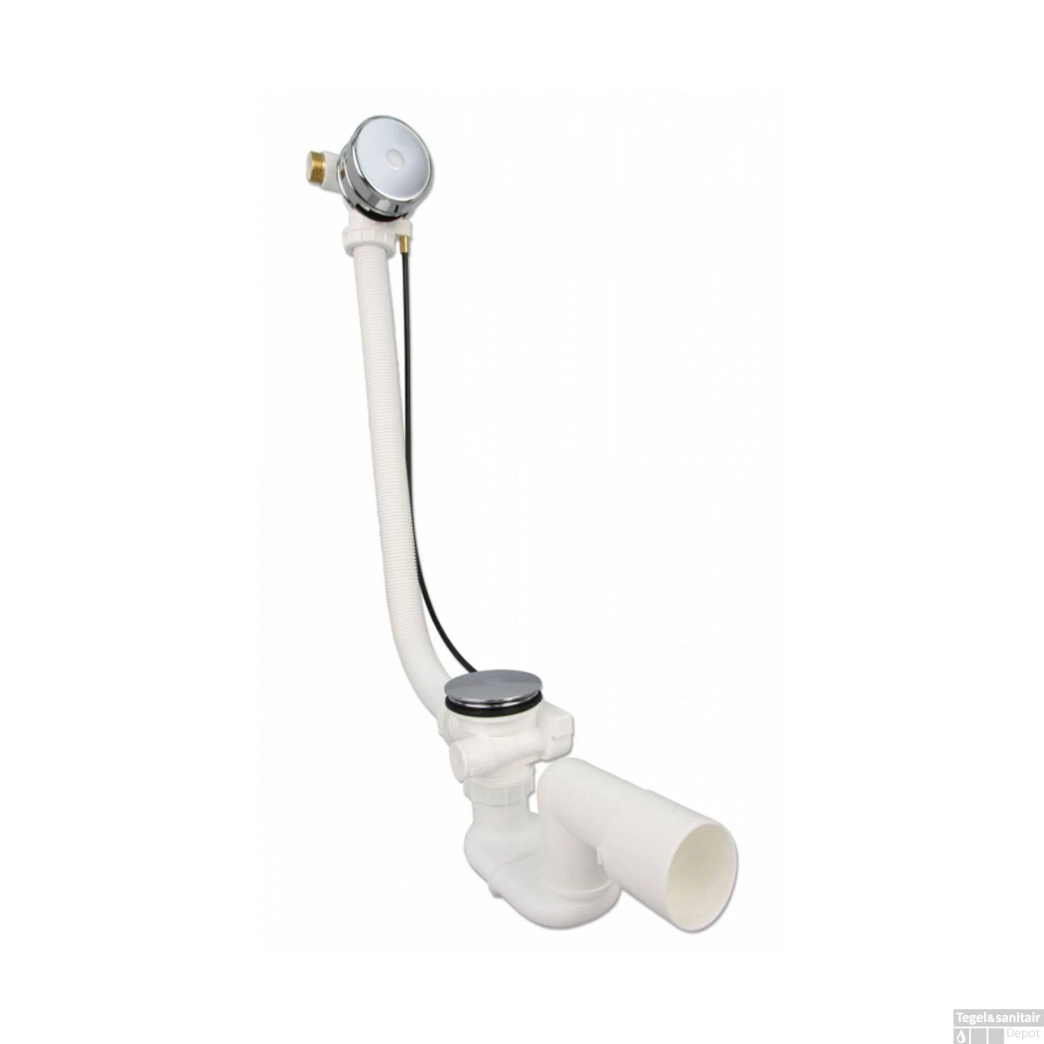 Luxe Badafvoer- En Vulcombinatie Xenz Chroom 1 Luxe Badafvoer- En Vulcombinatie Xenz Chroom