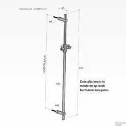 Glijstang Hotbath Cobber 90cm Rond ⌀2cm Verouderd IJzer 5 Glijstang Hotbath Cobber 90cm Rond ⌀2cm Verouderd IJzer -Thuis Badkamer m311ai glijstang hotbath cobber 90cm rond 2cm verouderd ijzer tech