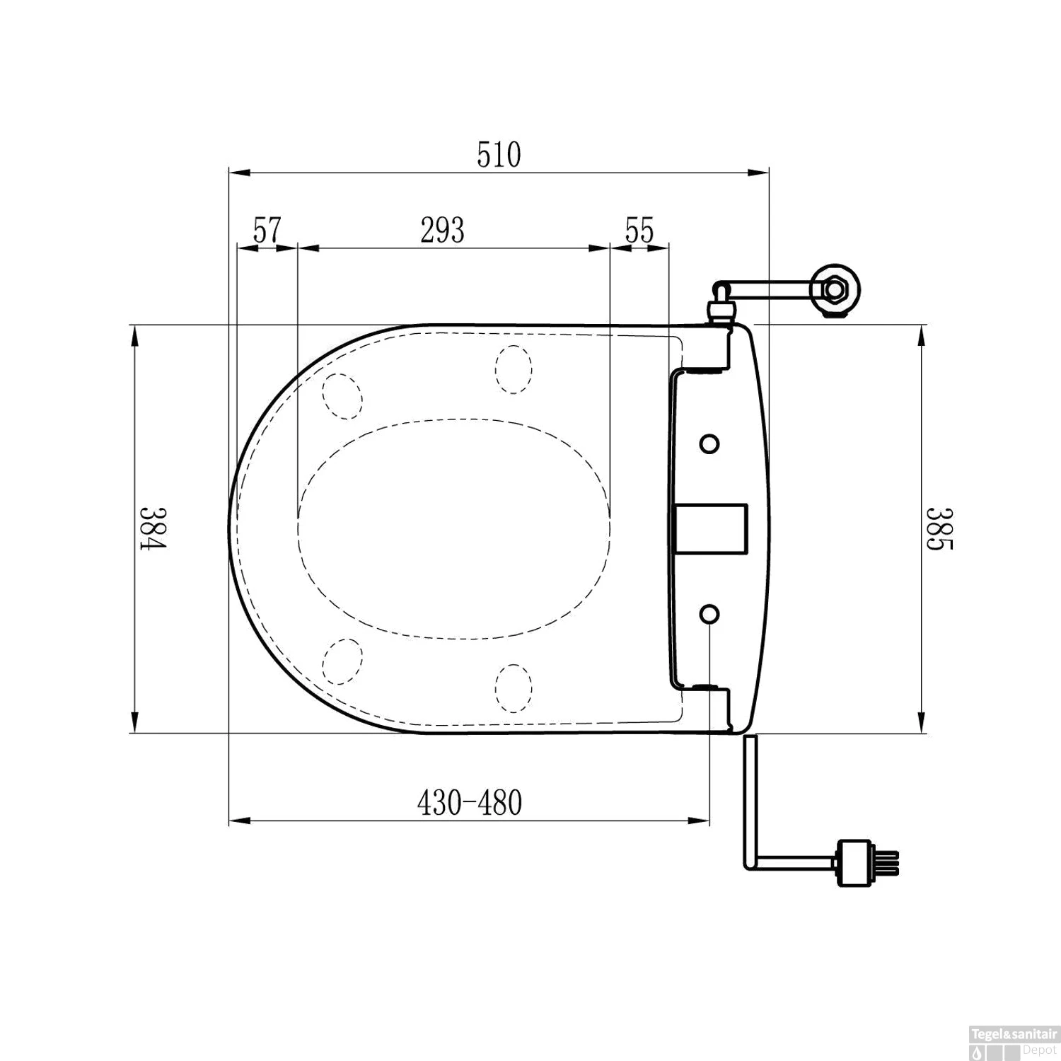 Maro D'Italia DI600 Douchewc Met Moderne Afstandsbediening 5 Maro D'Italia DI600 Douchewc Met Moderne Afstandsbediening - Afbeelding 5