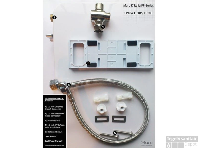 Maro D’Italia FP104 Stroomloze Bidet Toiletbril (douche Wc) Met Softclose Systeem En QuickRelease 4 Maro D’Italia FP104 Stroomloze Bidet Toiletbril (douche Wc) Met Softclose Systeem En QuickRelease - Afbeelding 4