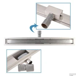 Mat Zwarte RVS Douchegoot Muurflens Met Uitneembaar Sifon Mat Zwart (alle Maten) 9 Mat Zwarte RVS Douchegoot Muurflens Met Uitneembaar Sifon Mat Zwart (alle Maten) -Thuis Badkamer muur design rooster 2 1