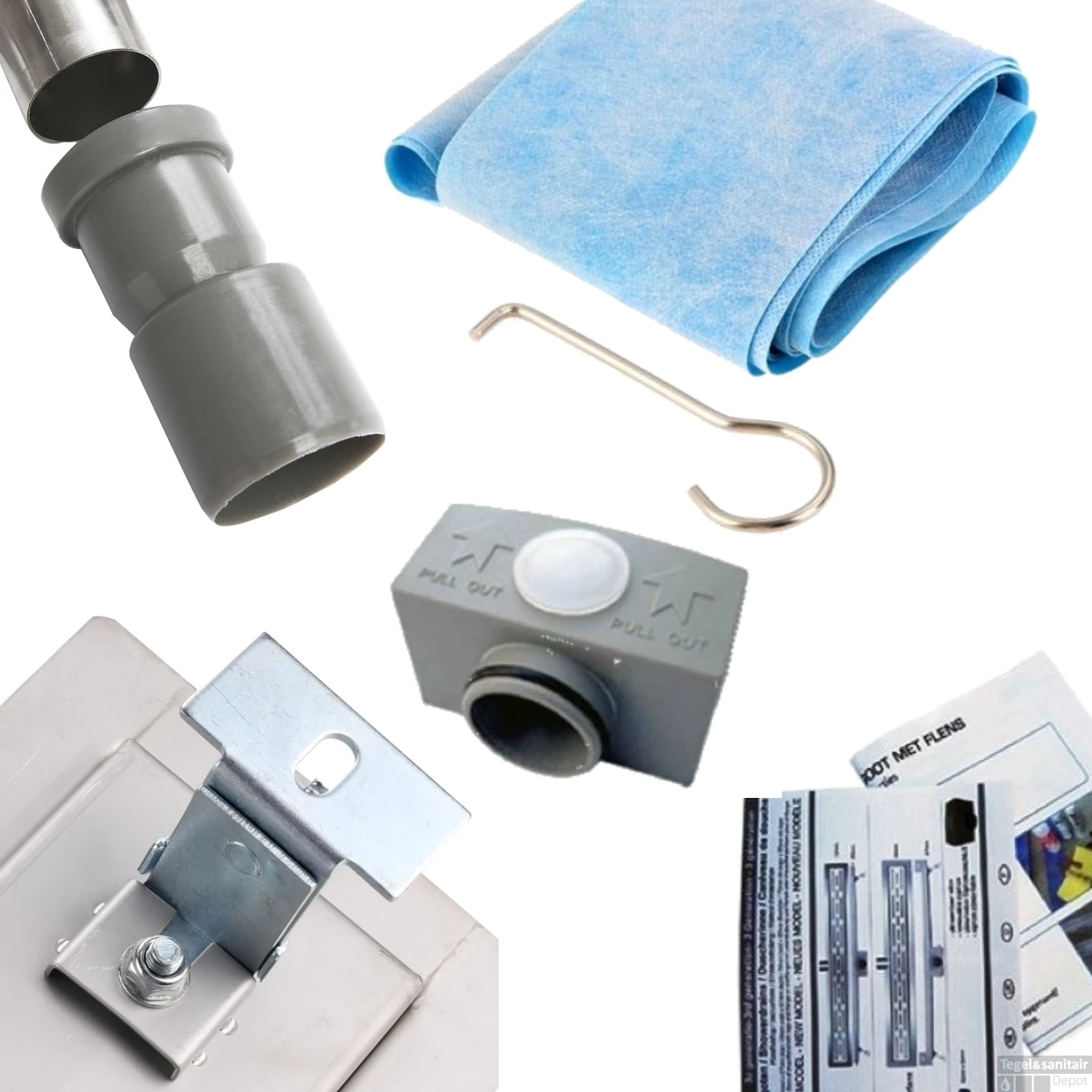 Mat Zwarte RVS Douchegoot Muurflens Met Uitneembaar Sifon Mat Zwart (alle Maten) 3 Mat Zwarte RVS Douchegoot Muurflens Met Uitneembaar Sifon Mat Zwart (alle Maten) - Afbeelding 3