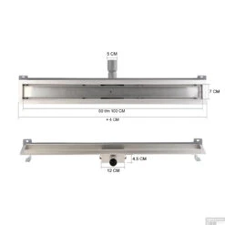 Mat Zwarte RVS Douchegoot Muurflens Met Uitneembaar Sifon Mat Zwart (alle Maten) 14 Mat Zwarte RVS Douchegoot Muurflens Met Uitneembaar Sifon Mat Zwart (alle Maten) -Thuis Badkamer muur design rooster tech 1