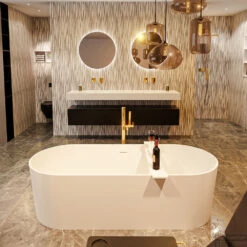 NOBLE Vrijstaand Bad 180x75cm Kleur Talc / Talc -Thuis Badkamer noble 2 00002