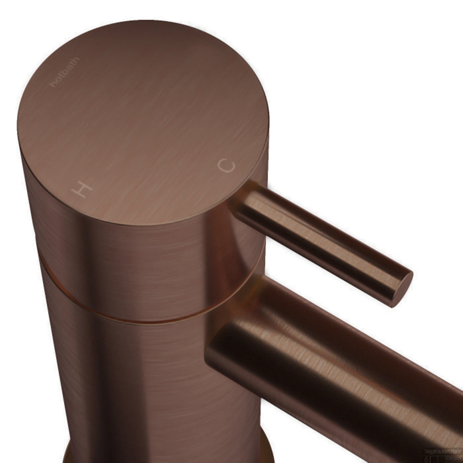 Badoverloop Hotbath Cobber Vulcombinatie Geborsteld Koper PVD 2 Badoverloop Hotbath Cobber Vulcombinatie Geborsteld Koper PVD - Afbeelding 2