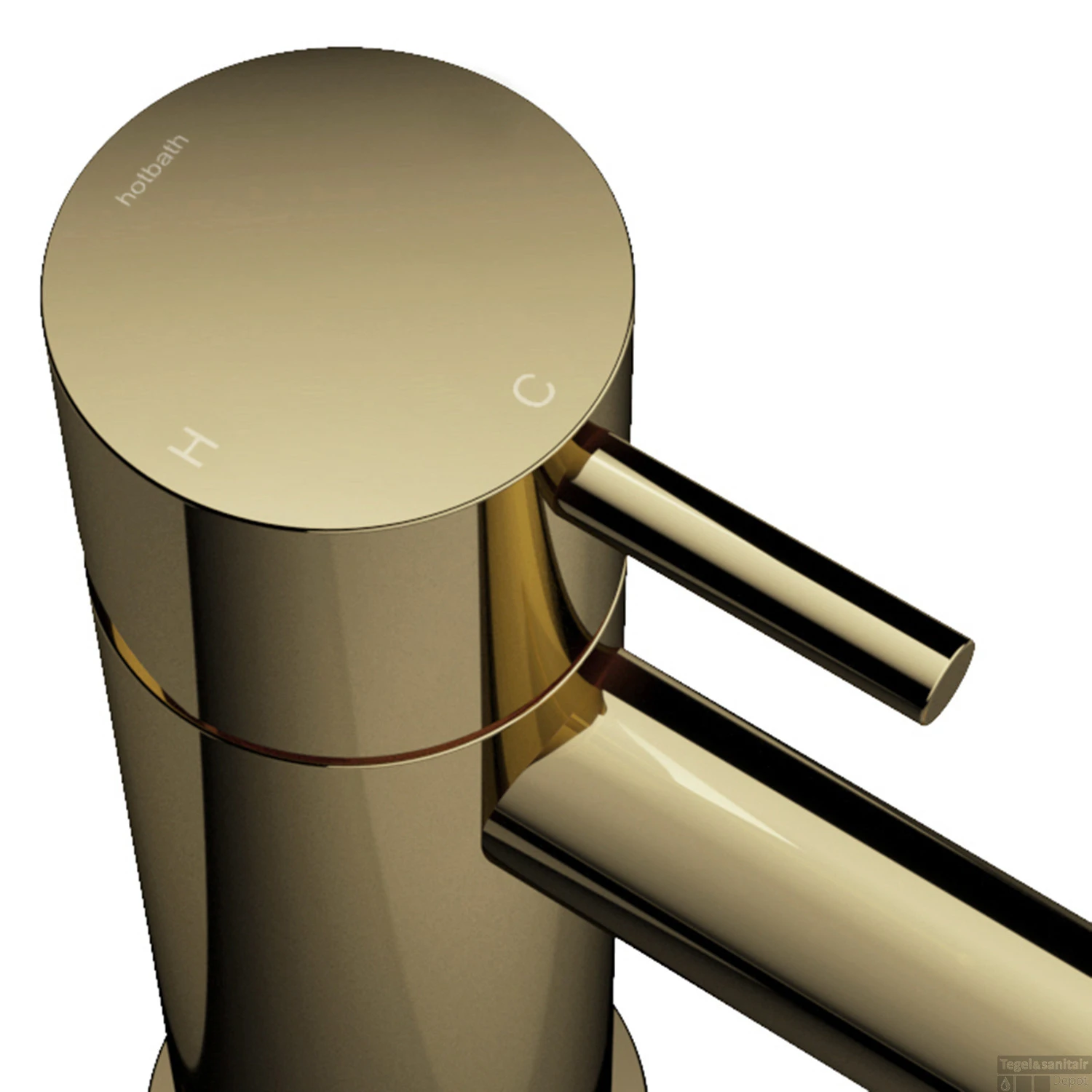 Clickwaste Hotbath Cobber Afvoerplug Met Schroef Rond Gepolijst Messing PVD OUTLET - Afbeelding 2