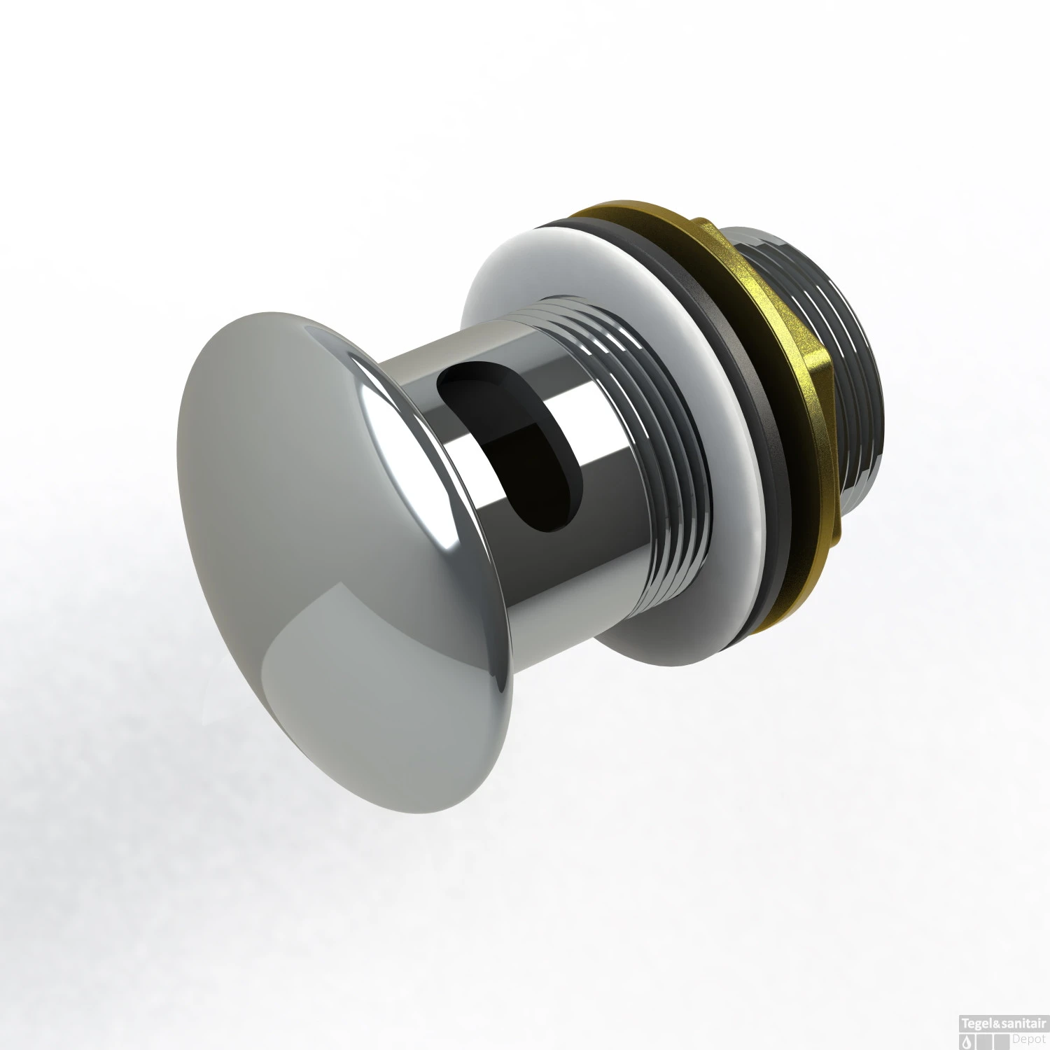 Pop-up Waste Bad Arcqua 1-1/2 Met Overloop Chroom 2 Pop-up Waste Bad Arcqua 1-1/2 Met Overloop Chroom - Afbeelding 2