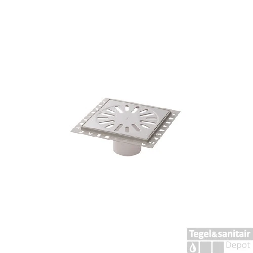 Renovatievloerput Aquaberg Incl. 2 Reukafsluiters Met 1 Aansluiting 14.6x14.6x7.1 Cm RVS 1 Renovatievloerput Aquaberg Incl. 2 Reukafsluiters Met 1 Aansluiting 14.6x14.6x7.1 Cm RVS