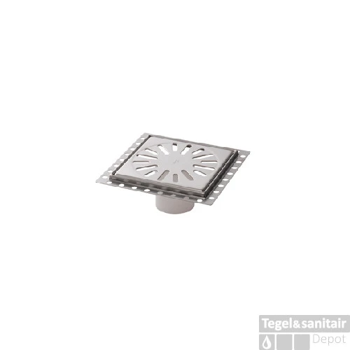 Renovatievloerput Aquaberg Incl. 2 Reukafsluiters Met 1 Aansluiting 15x15x7.1 Cm RVS 1 Renovatievloerput Aquaberg Incl. 2 Reukafsluiters Met 1 Aansluiting 15x15x7.1 Cm RVS