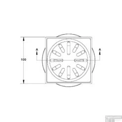 Renovatievloerput Aquaberg Met Reukslot En Afsluiter 10x10 Cm Kunststof En RVS -Thuis Badkamer renovatievloerput aquaberg met reukslot en afsluiter 10x10 cm abs en rvs tech1