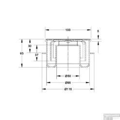 Renovatievloerput Aquaberg Met Reukslot En Afsluiter 10x10 Cm Kunststof En RVS -Thuis Badkamer renovatievloerput aquaberg met reukslot en afsluiter 10x10 cm abs en rvs tech2